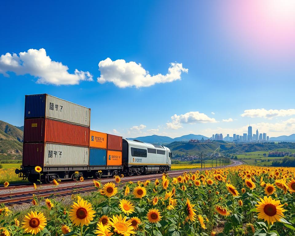 China to Europe freight train